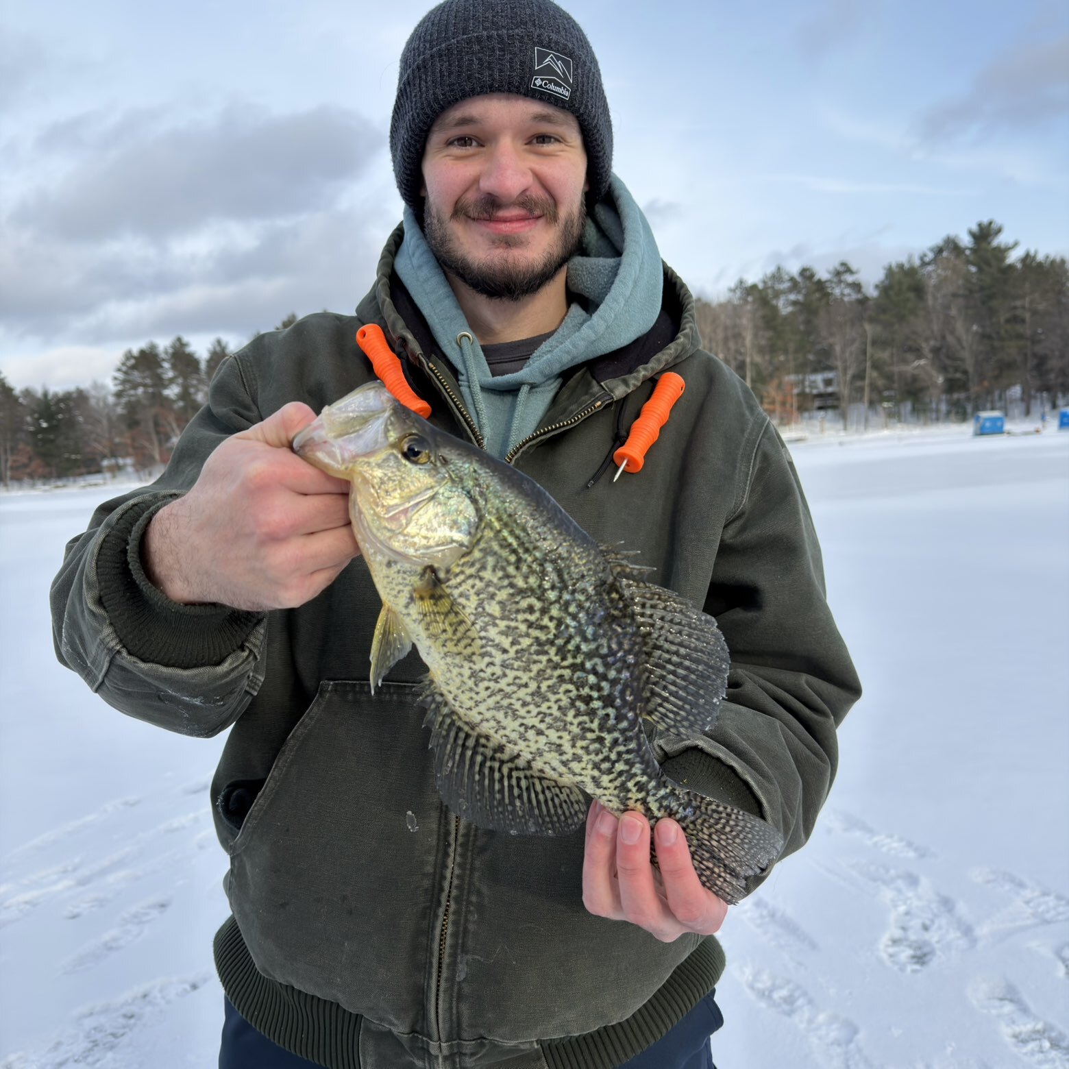 Ice fishing crappie