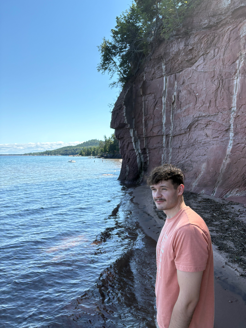 Portrait beach cliff