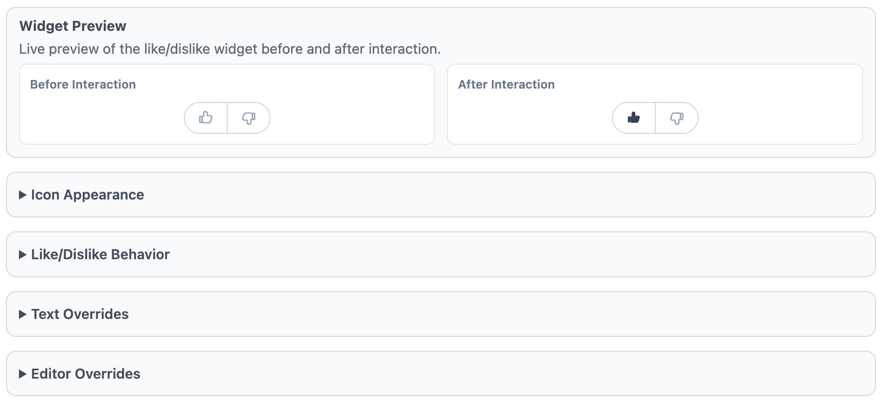 Likes Widget Preview