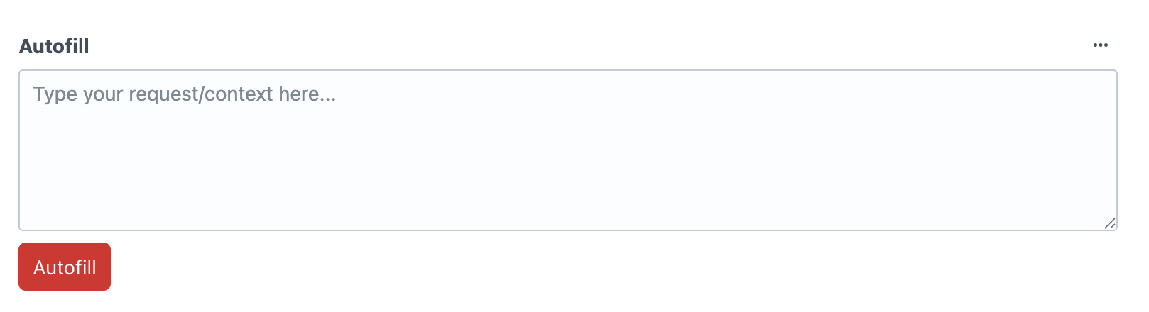 Basic autofill field